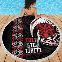 Aotearoa Toitu Te Tiriti Beach Blanket Honour The Treaty Maori Haka