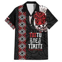 Aotearoa Toitu Te Tiriti Family Matching Off The Shoulder Long Sleeve Dress and Hawaiian Shirt Honour The Treaty Maori Haka
