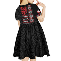 Aotearoa Toitu Te Tiriti Kid Short Sleeve Dress Honour The Treaty Maori Haka LT14 - Polynesian Pride