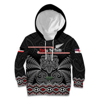 Aotearoa Toitu Te Tiriti Kid Hoodie Stand Together! Stand Stronger! - NZ Tiki LT14 Hoodie Black - Polynesian Pride