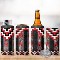 Red Taniko Aotearoa 4 in 1 Can Cooler Tumbler Niho Taniwha Mix Poutama LT14