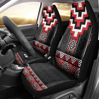 Red Taniko Aotearoa Car Seat Cover Niho Taniwha Mix Poutama LT14