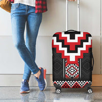 Red Taniko Aotearoa Luggage Cover Niho Taniwha Mix Poutama LT14