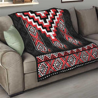 Red Taniko Aotearoa Quilt Niho Taniwha Mix Poutama LT14
