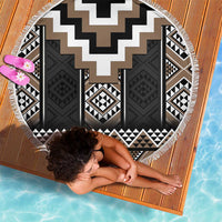 Brown Taniko Aotearoa Beach Blanket Niho Taniwha Mix Poutama LT14