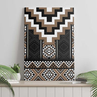 Brown Taniko Aotearoa Canvas Wall Art Niho Taniwha Mix Poutama LT14
