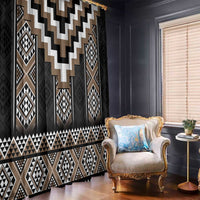 Brown Taniko Aotearoa Window Curtain Niho Taniwha Mix Poutama LT14