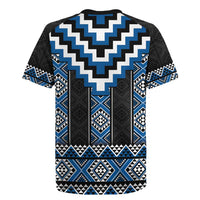 Blue Taniko Aotearoa Rugby Jersey Niho Taniwha Mix Poutama LT14