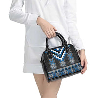 Blue Taniko Aotearoa Shoulder Handbag Niho Taniwha Mix Poutama LT14