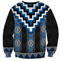 Blue Taniko Aotearoa Sweatshirt Niho Taniwha Mix Poutama LT14