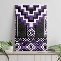 Purple Taniko Pattern Aotearoa Canvas Wall Art Niho Taniwha Mix Poutama