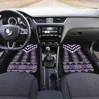 Purple Taniko Pattern Aotearoa Car Mats Niho Taniwha Mix Poutama