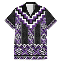 Purple Taniko Pattern Aotearoa Family Matching Mermaid Dress and Hawaiian Shirt Niho Taniwha Mix Poutama LT14