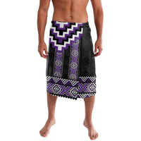Purple Taniko Pattern Aotearoa Lavalava Niho Taniwha Mix Poutama LT14