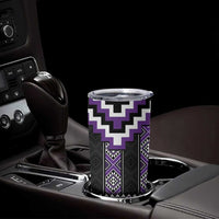 Purple Taniko Pattern Aotearoa Tumbler Cup Niho Taniwha Mix Poutama LT14 - Polynesian Pride
