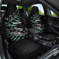 Custom New Zealand Silver Fern Rugby Car Seat Cover Aotearoa Kiwi Maori Pattern LT14