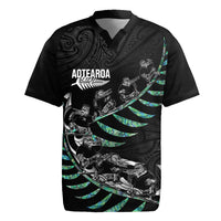 Custom New Zealand Silver Fern Rugby Rugby Jersey Aotearoa Kiwi Maori Pattern