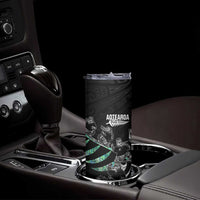 Custom New Zealand Silver Fern Rugby Skinny Tumbler Aotearoa Kiwi Maori Pattern