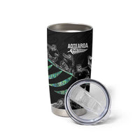 Custom New Zealand Silver Fern Rugby Tumbler Cup Aotearoa Kiwi Maori Pattern LT14 - Polynesian Pride