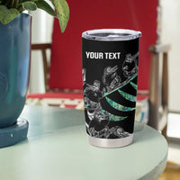 Custom New Zealand Silver Fern Rugby Tumbler Cup Aotearoa Kiwi Maori Pattern LT14 - Polynesian Pride
