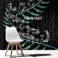 Custom New Zealand Silver Fern Rugby Window Curtain Aotearoa Kiwi Maori Pattern LT14