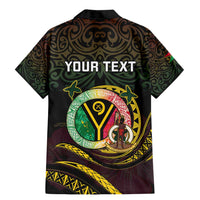 Personalised Vanuatu Family Matching Mermaid Dress and Hawaiian Shirt Yumi 45th Hapi Independens Dei - Black Version LT14