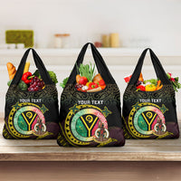 Personalised Vanuatu Grocery Bag Yumi 46th Hapi Independens Dei - Black Version LT14 3-pack One Size Black - Polynesian Pride