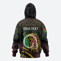 Personalised Vanuatu Hoodie Yumi 46th Hapi Independens Dei - Black Version LT14 - Polynesian Pride