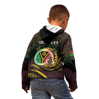 Personalised Vanuatu Kid Hoodie Yumi 46th Hapi Independens Dei - Black Version LT14 - Polynesian Pride