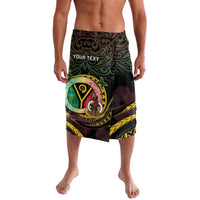 Personalised Vanuatu Lavalava Yumi 45th Hapi Independens Dei - Black Version LT14