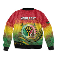 Personalised Vanuatu Bomber Jacket Yumi 45th Hapi Independens Dei - Reggae Version LT14