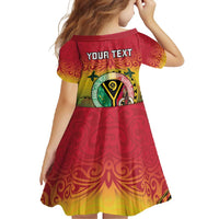 Personalised Vanuatu Family Matching Off Shoulder Maxi Dress and Hawaiian Shirt Yumi 46th Hapi Independens Dei - Reggae Version LT14 - Polynesian Pride
