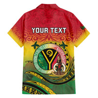 Personalised Vanuatu Family Matching Short Sleeve Bodycon Dress and Hawaiian Shirt Yumi 46th Hapi Independens Dei - Reggae Version LT14 - Polynesian Pride