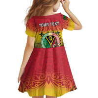 Personalised Vanuatu Family Matching Summer Maxi Dress and Hawaiian Shirt Yumi 46th Hapi Independens Dei - Reggae Version LT14 - Polynesian Pride