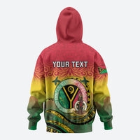 Personalised Vanuatu Hoodie Yumi 46th Hapi Independens Dei - Reggae Version LT14 - Polynesian Pride