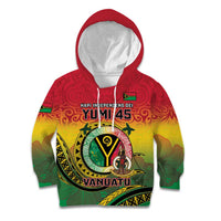 Personalised Vanuatu Kid Hoodie Yumi 46th Hapi Independens Dei - Reggae Version LT14 Hoodie Reggae - Polynesian Pride