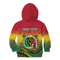 Personalised Vanuatu Kid Hoodie Yumi 46th Hapi Independens Dei - Reggae Version LT14 - Polynesian Pride
