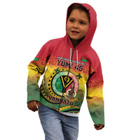 Personalised Vanuatu Kid Hoodie Yumi 45th Hapi Independens Dei - Reggae Version LT14
