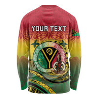 Personalised Vanuatu Long Sleeve Shirt Yumi 45th Hapi Independens Dei - Reggae Version LT14