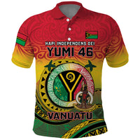 Personalised Vanuatu Polo Shirt Yumi 46th Hapi Independens Dei - Reggae Version LT14 Reggae - Polynesian Pride