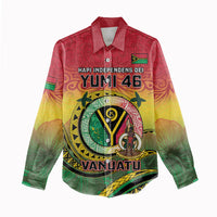 Personalised Vanuatu Women Casual Shirt Yumi 46th Hapi Independens Dei - Reggae Version LT14 - Polynesian Pride