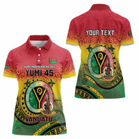 Personalised Vanuatu Women Polo Shirt Yumi 45th Hapi Independens Dei - Reggae Version LT14