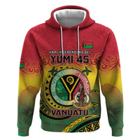Personalised Vanuatu Zip Hoodie Yumi 46th Hapi Independens Dei - Reggae Version LT14 - Polynesian Pride