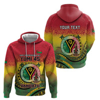 Personalised Vanuatu Zip Hoodie Yumi 46th Hapi Independens Dei - Reggae Version LT14 - Polynesian Pride