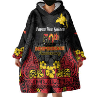 Papua New Guinea Independence Day Wearable Blanket Hoodie PNG Bird of Paradise 50th Anniversary LT14