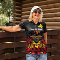 Papua New Guinea Independence Day Women Polo Shirt PNG Bird of Paradise 50th Anniversary LT14