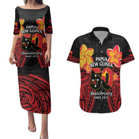 Papua New Guinea Independence Day Couples Matching Puletasi and Hawaiian Shirt PNG Since 1975 LT14