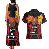 Papua New Guinea Independence Day Couples Matching Tank Maxi Dress and Hawaiian Shirt PNG Since 1975 LT14
