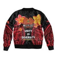 Papua New Guinea Independence Day Sleeve Zip Bomber Jacket PNG Since 1975 LT14