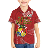 Personalised Tonga Independence Day Hawaiian Shirt Happy 54th Independence Anniversary Ngatu Pattern LT14 - Polynesian Pride